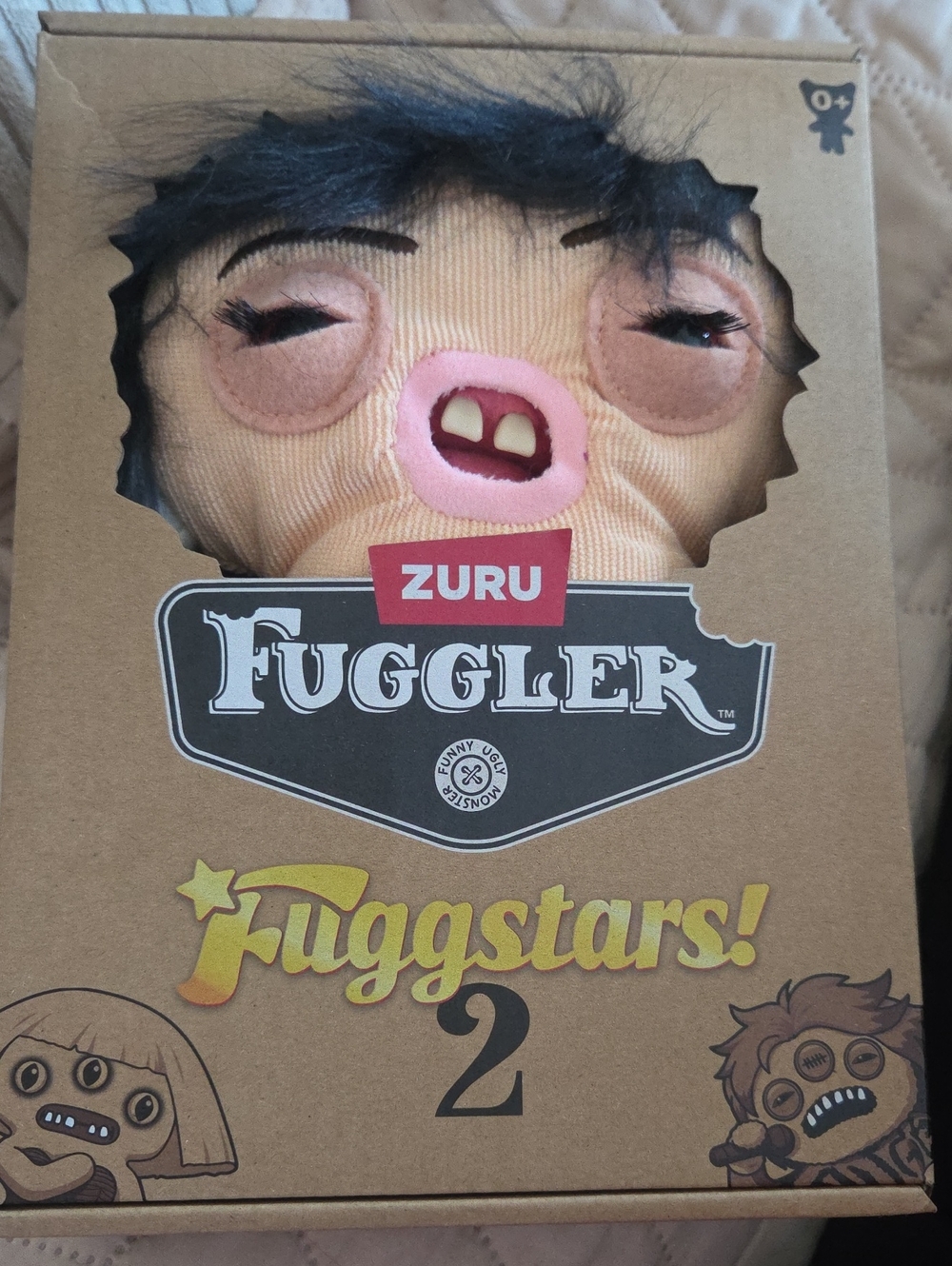 ZURU Fuggler Fuggstars! 2 Plush Monster Doll - Beige/Pink